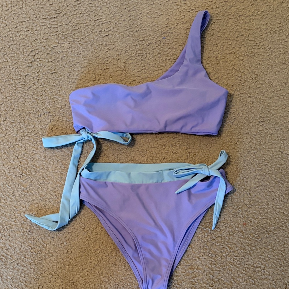 Pink lily One Shoulder Bikini
